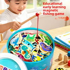 Wooden Magnetic Fishing Game for Kids
