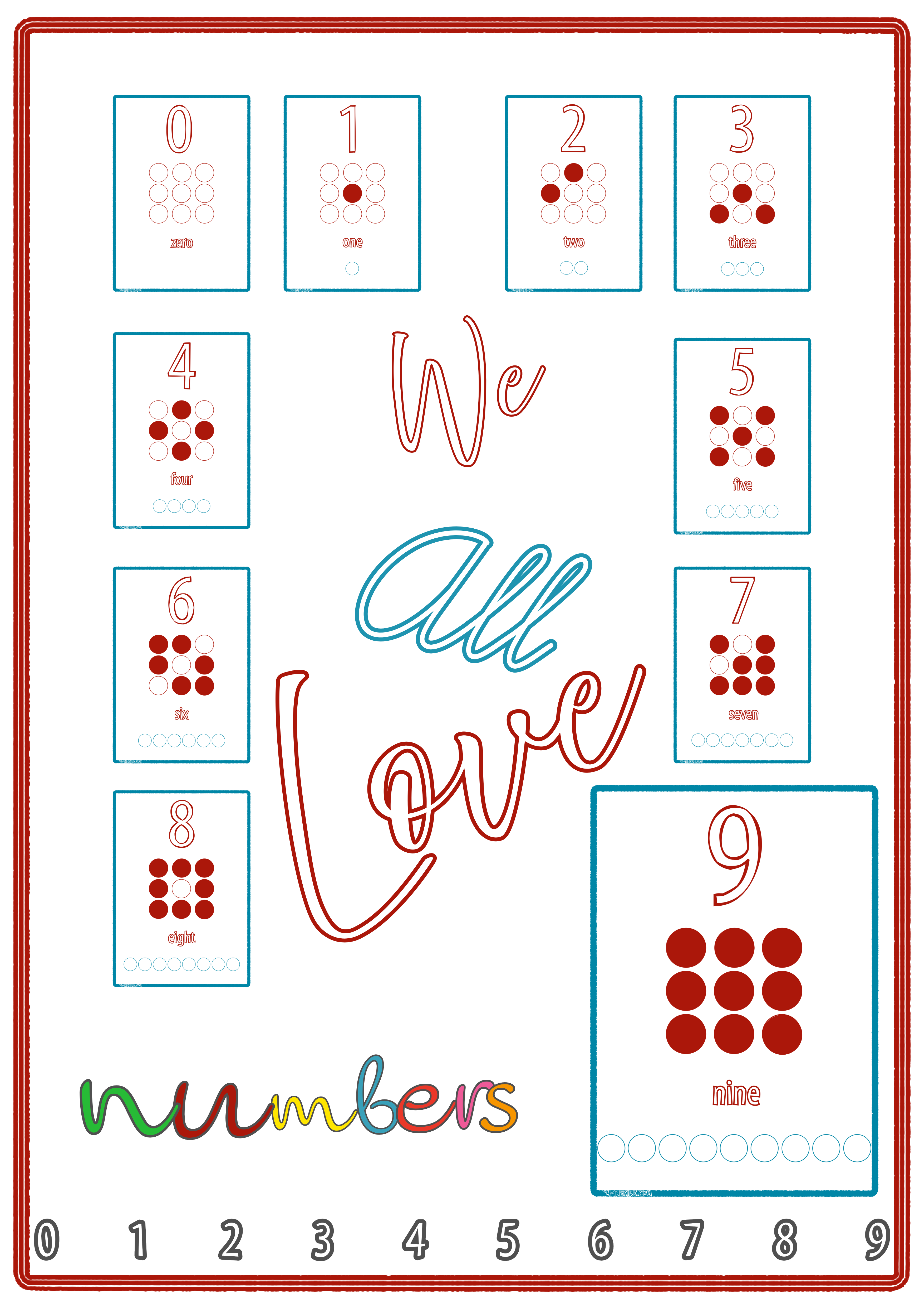Flash Cards With Numbers and Dots
