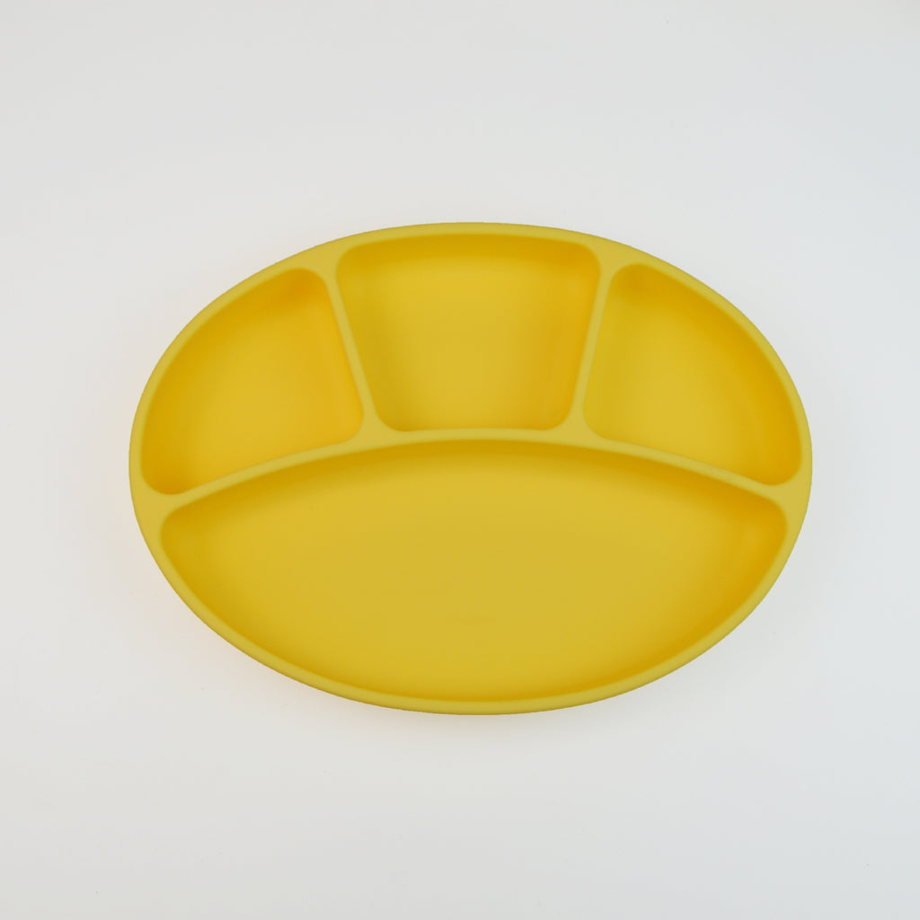 Kids Silicone Suction Plate Divided Compartment Bowl