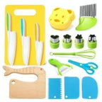 Children Plastic Kitchen Knife Set with Cutting Board