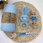 Baby Animal Crochet Rattle and Pacifier Clip