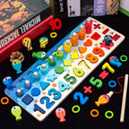 Five-in-One Wooden Educational Toy for Early Learning