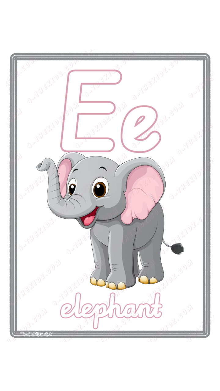 Learning Flash Card E | Elephant