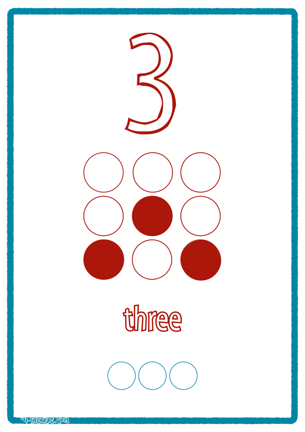 Number Flashcards 0–9 for Kids