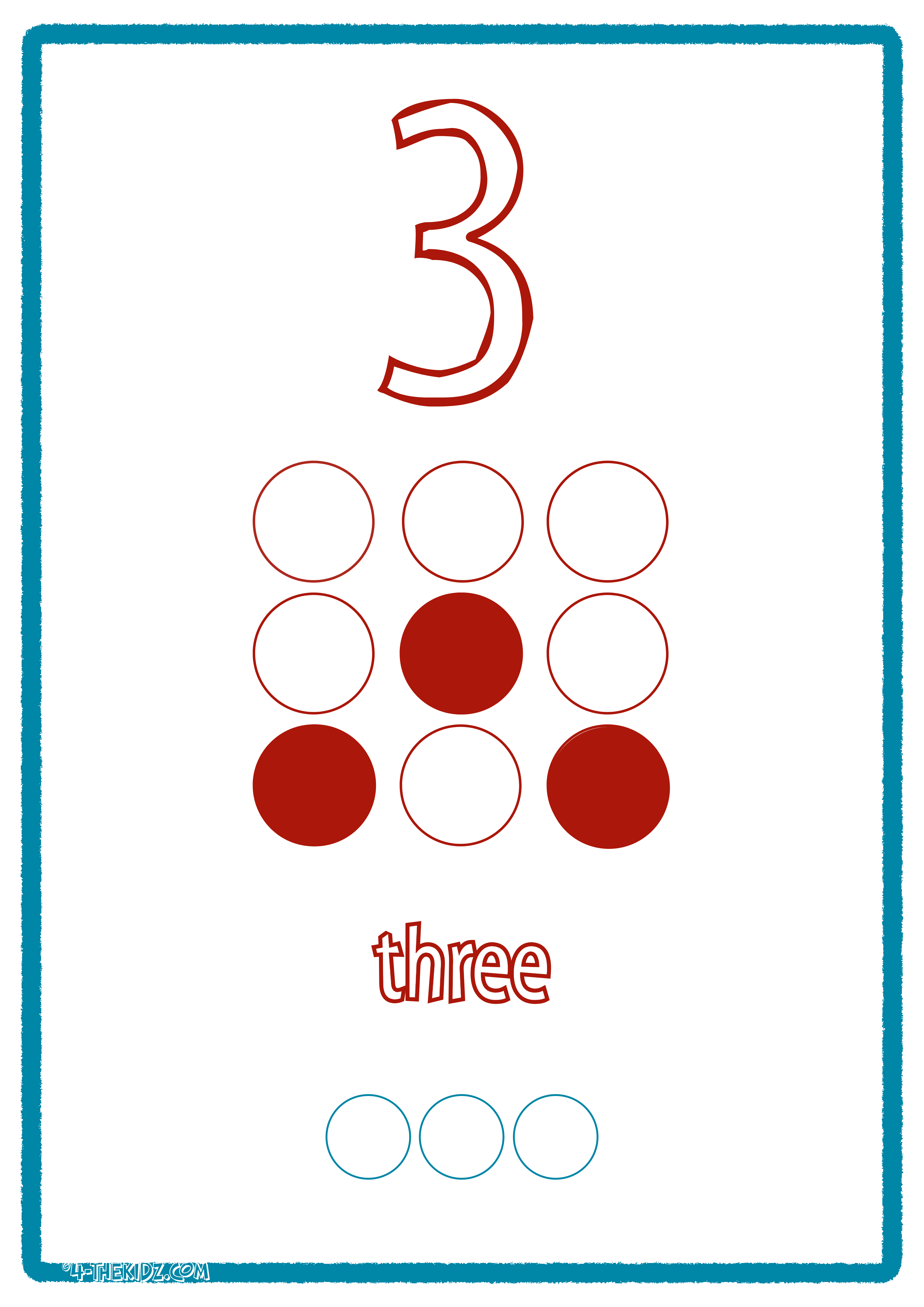Flash Cards With Numbers and Dots