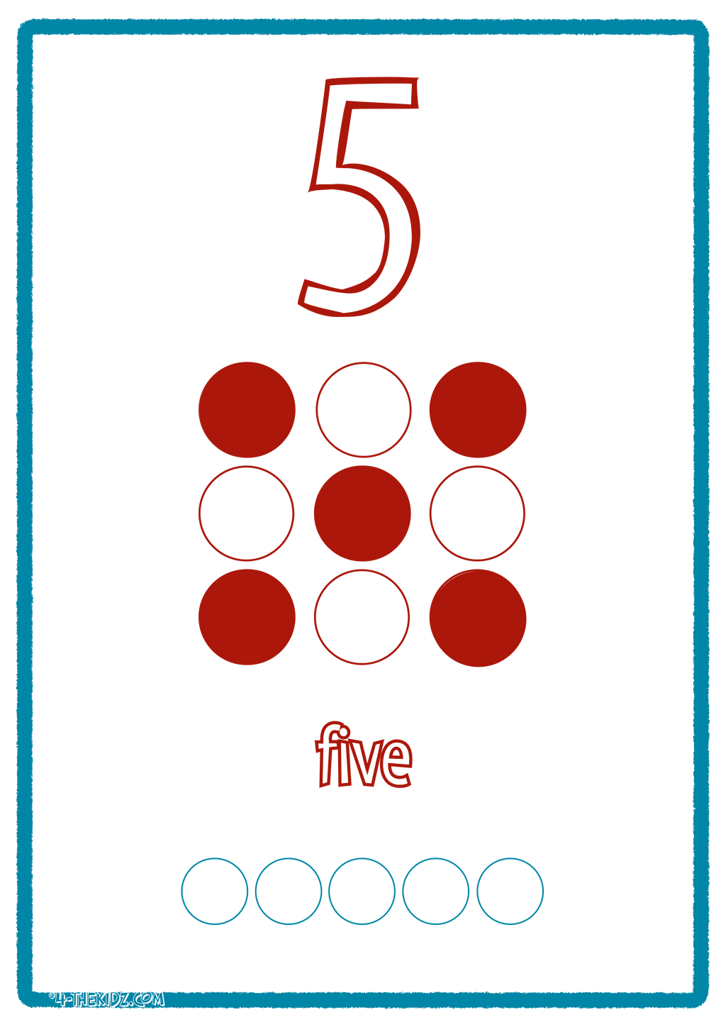 Number Flashcards 0–9 for Kids