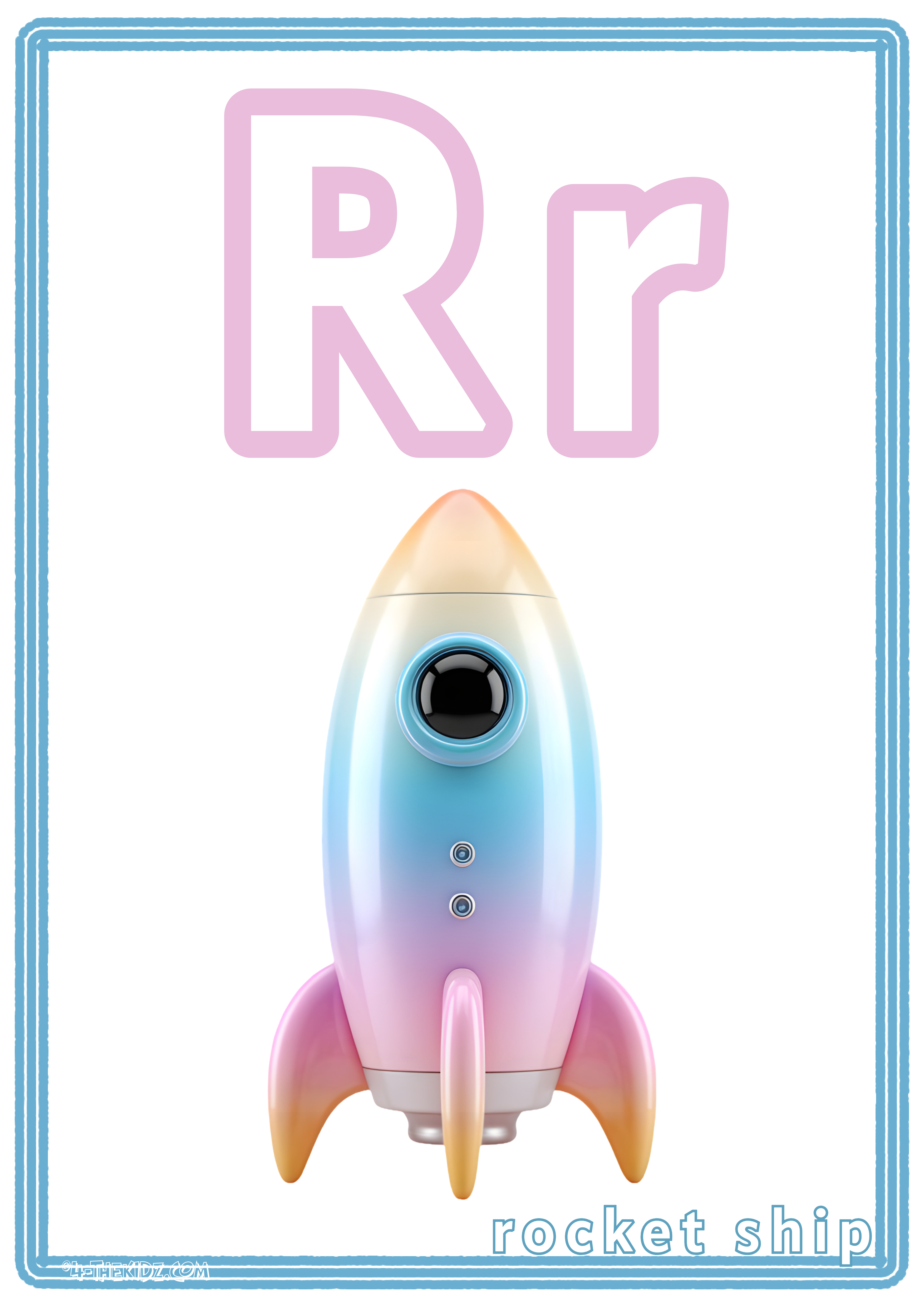 Letter R Rocket Ship Learning Bundle 6 Variants| Printable Preschool Activities | Ages 0–5