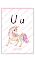 Learning Flash Card U | Unicorn