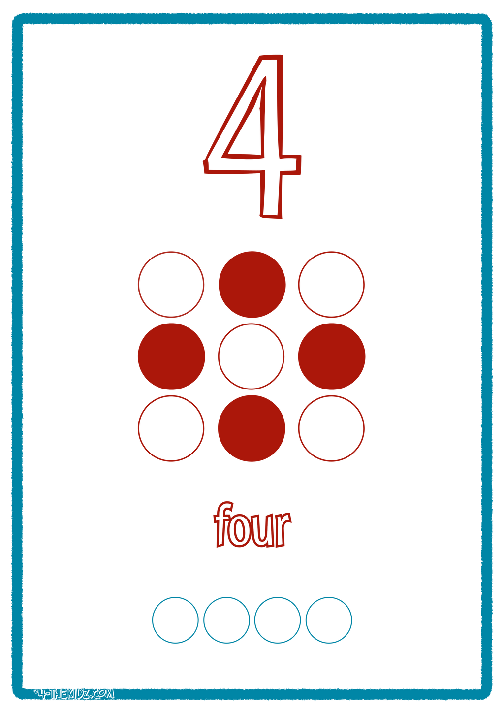 Number Flashcards 0–9 for Kids