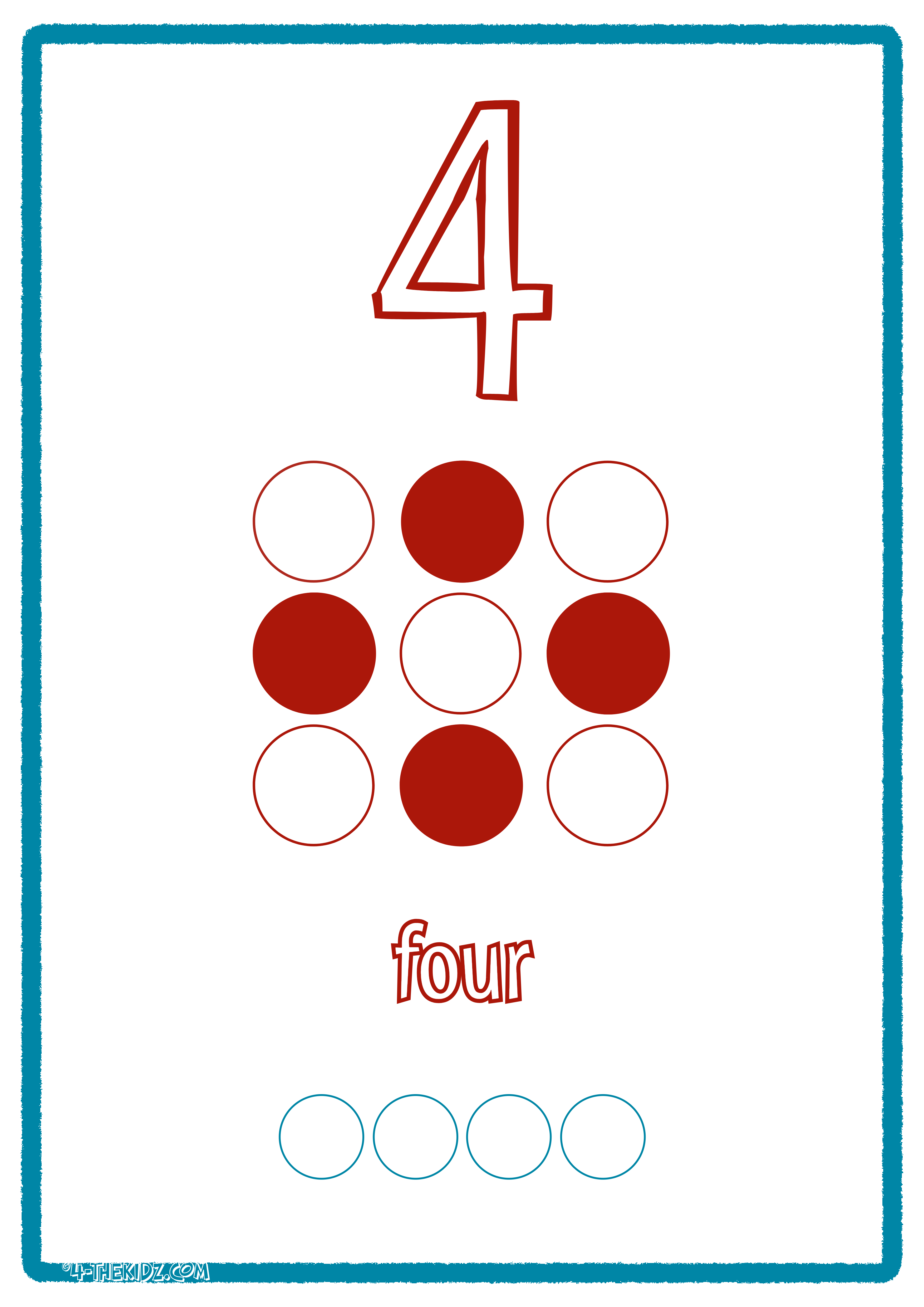 Number Flashcards 0–9 for Kids