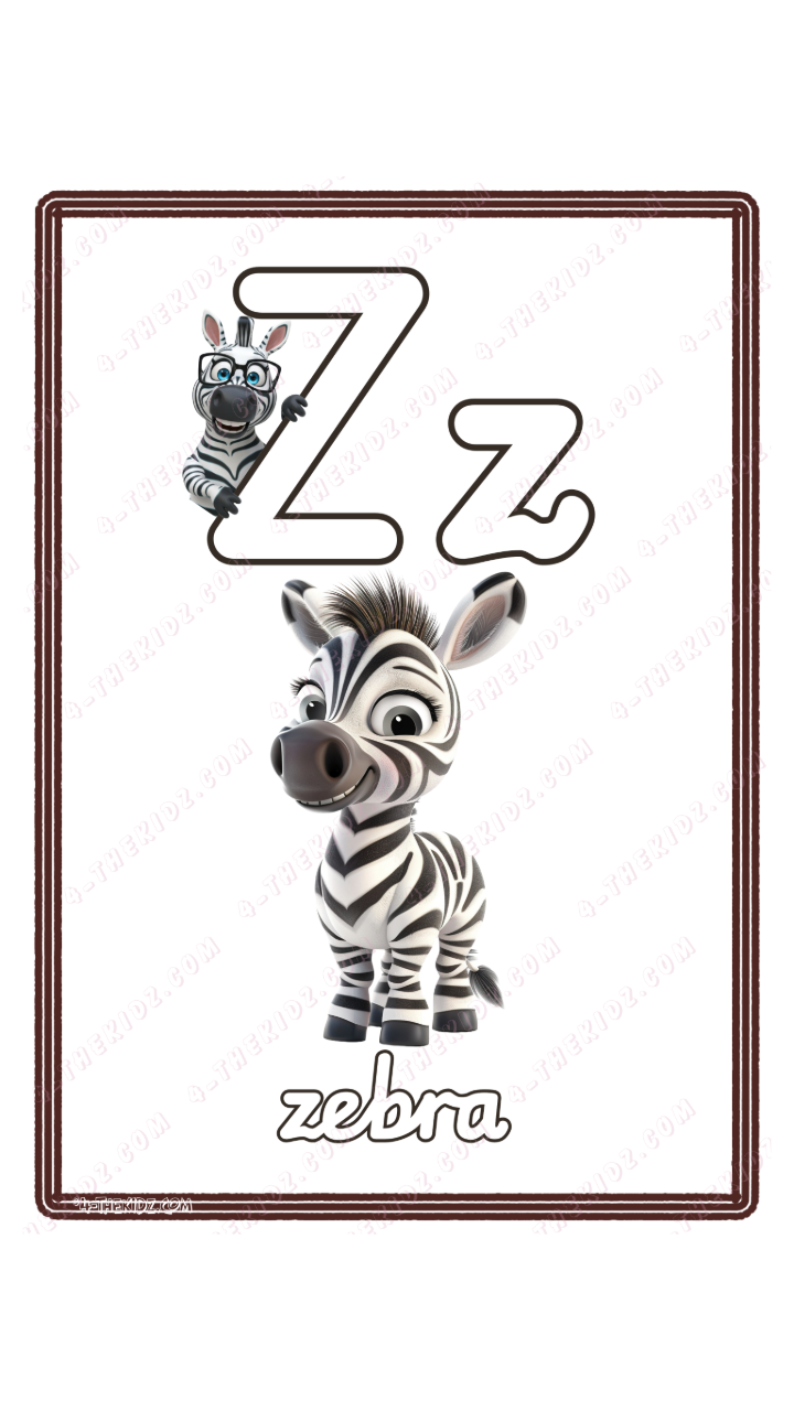 Learning Flash Card Z | Zebra