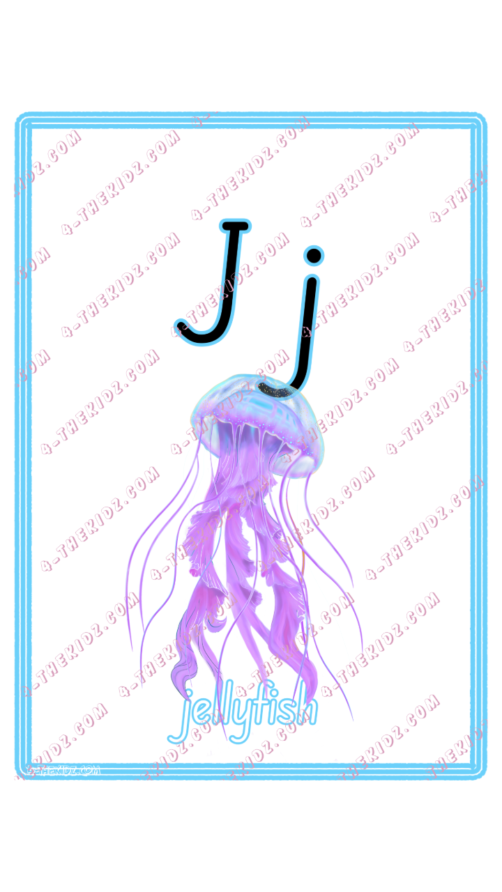 Learning Flash Card J | Jellyfish