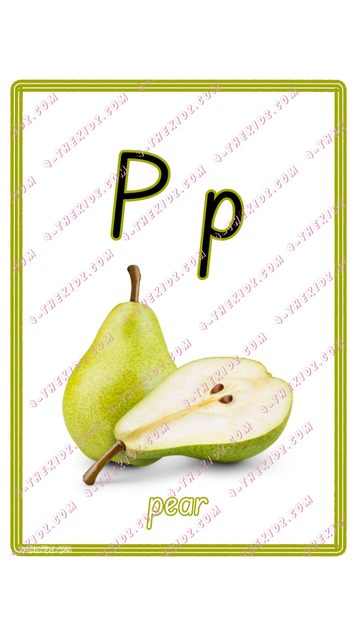 Learning Flash Card P | Pear