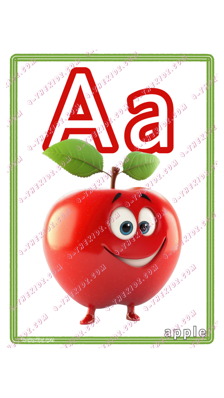 Learning Flash Card A | Apple