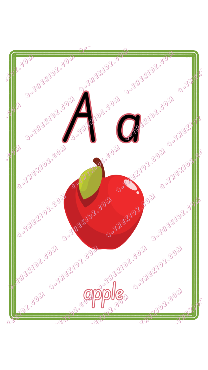Learning Flash Card A | Apple