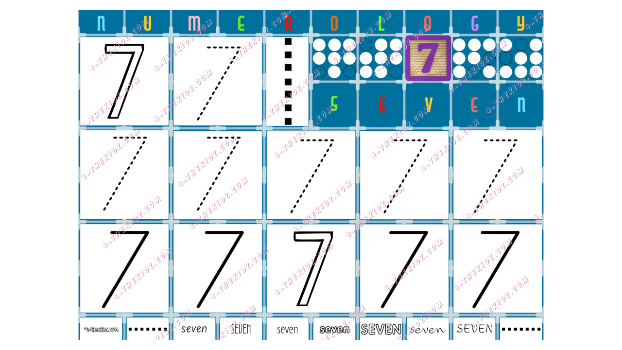 Tracing Number 7 | Numerology