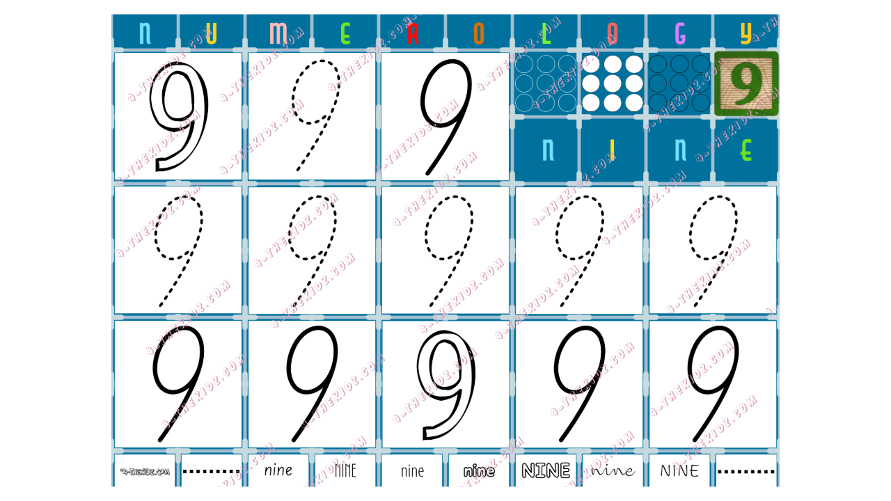 Tracing Number 9 | Numerology