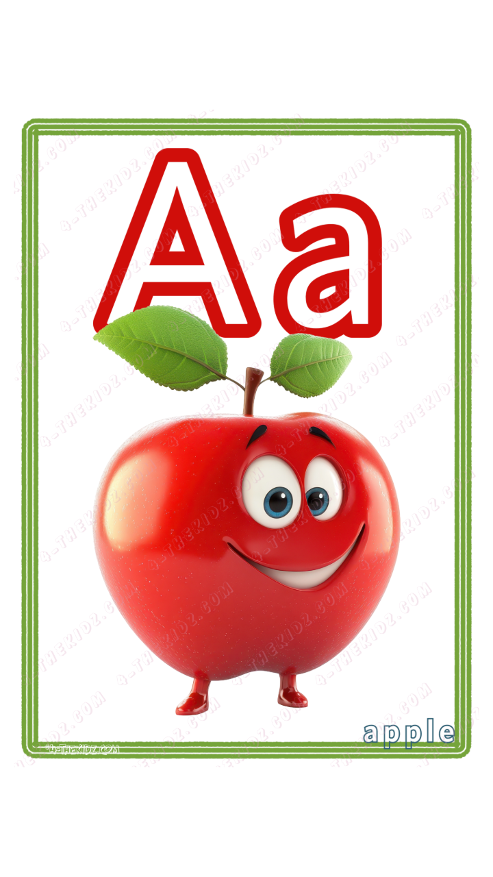 Learning Flash Card A | Apple 0-6YO