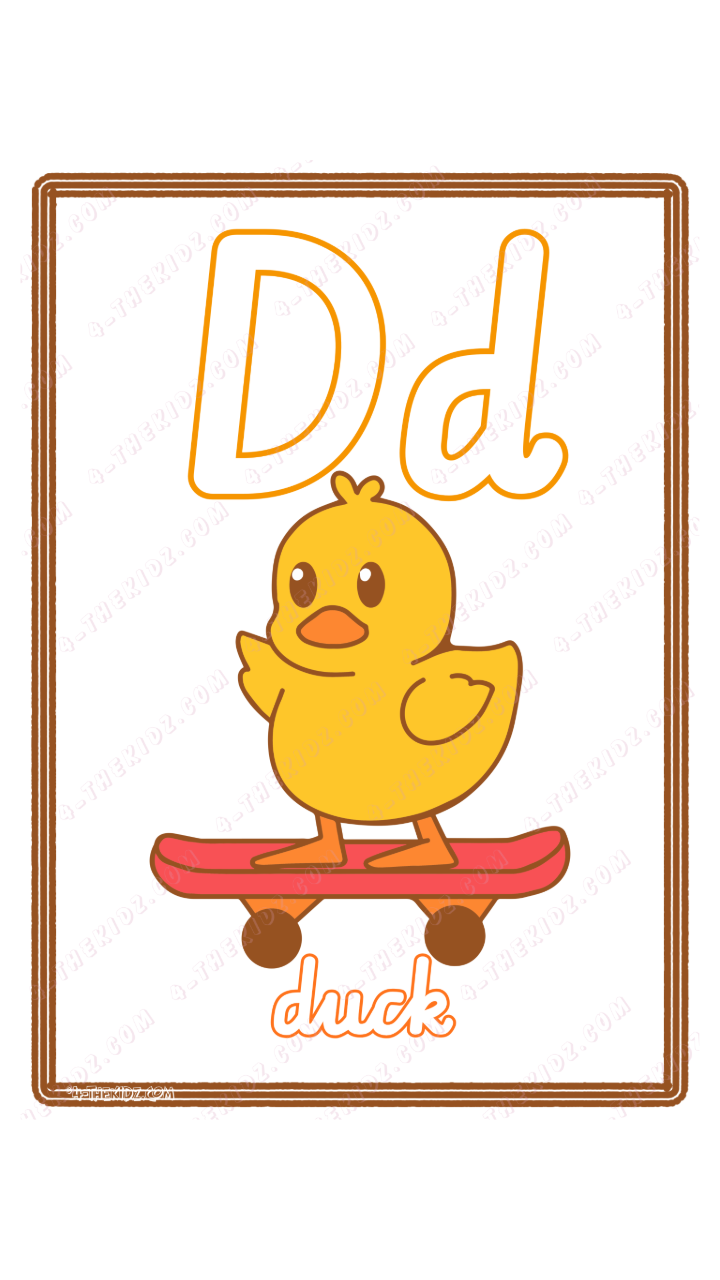 Learning Flash Card D | Duck 0-6YO