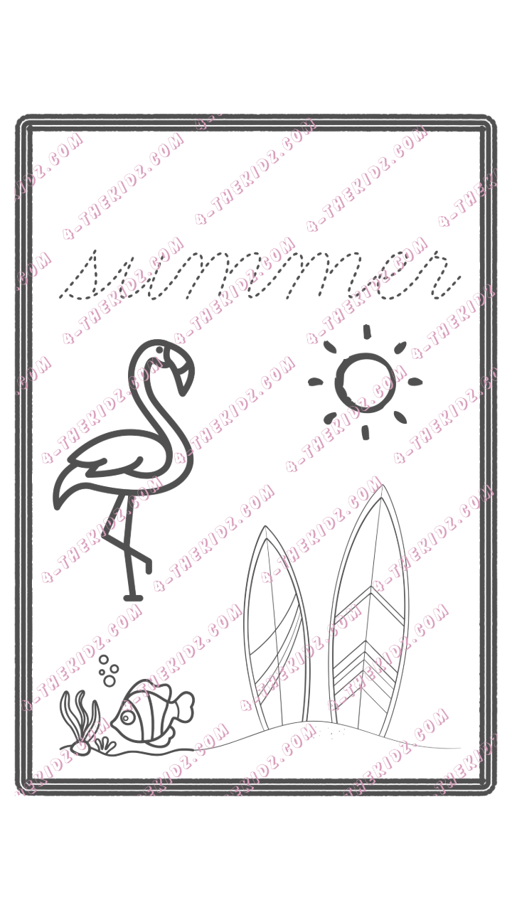 Write Summer | Colouring | 2 Variants