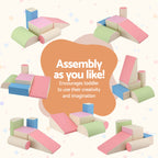 Keezi Kids Climbing Blocks 5-Piece Foam Toddler Playset Soft Indoor Climbing Toy Rocker