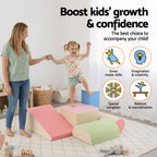 Keezi Kids Climbing Blocks 5-Piece Foam Toddler Playset Soft Indoor Climbing Toy Rocker