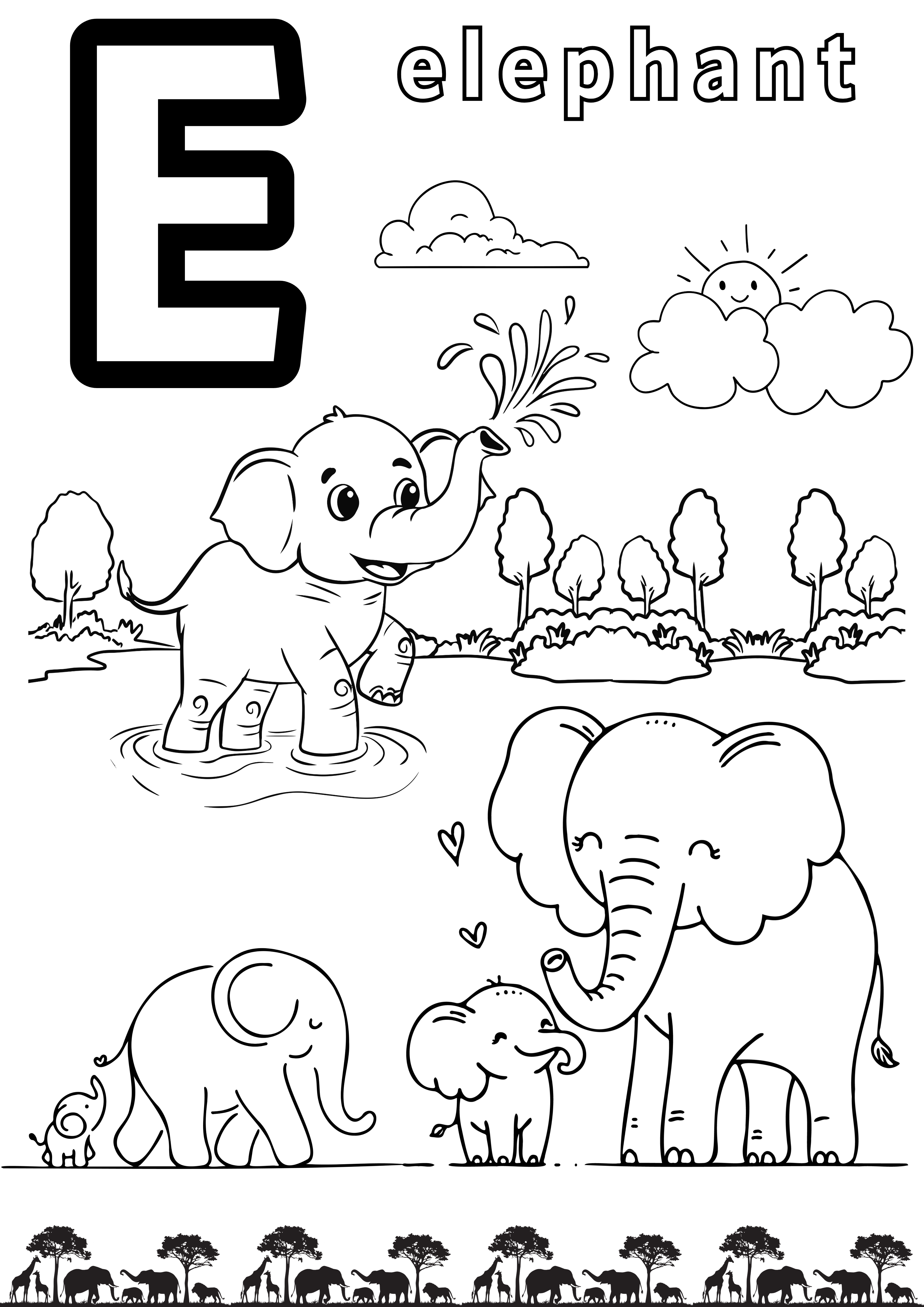 Letter E For Elephant Learning Bundle 7 Variants| Printable Preschool Activities | Ages 0–5 (Copy)