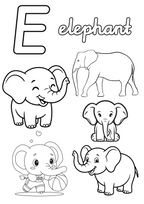 Letter E For Elephant Learning Bundle 7 Variants| Printable Preschool Activities | Ages 0–5 (Copy)