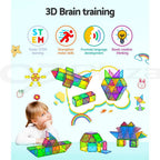 Keezi 60pcs Kids Magnetic Tiles Blocks Building Educational Toys Children Gift