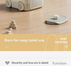baby portable toilet, potty training, weaning off diapers, soft PU cushion, night-light, bathroom accessories, Australian market, toddler toilet seat - Monet Grey - Size Three