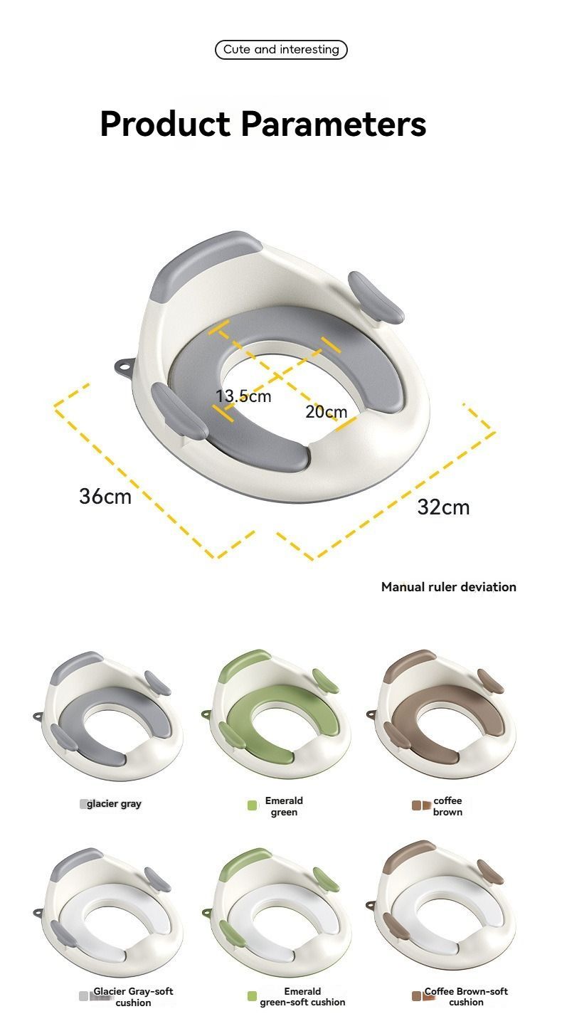 baby portable toilet seat, potty training, no installation, splash proof, hanging storage, travel potty seat, toddler toilet training seat - Camel - Size Hard seat cushion