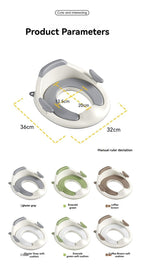 baby portable toilet seat, potty training, no installation, splash proof, hanging storage, travel potty seat, toddler toilet training seat - Gray - Size Hard seat cushion