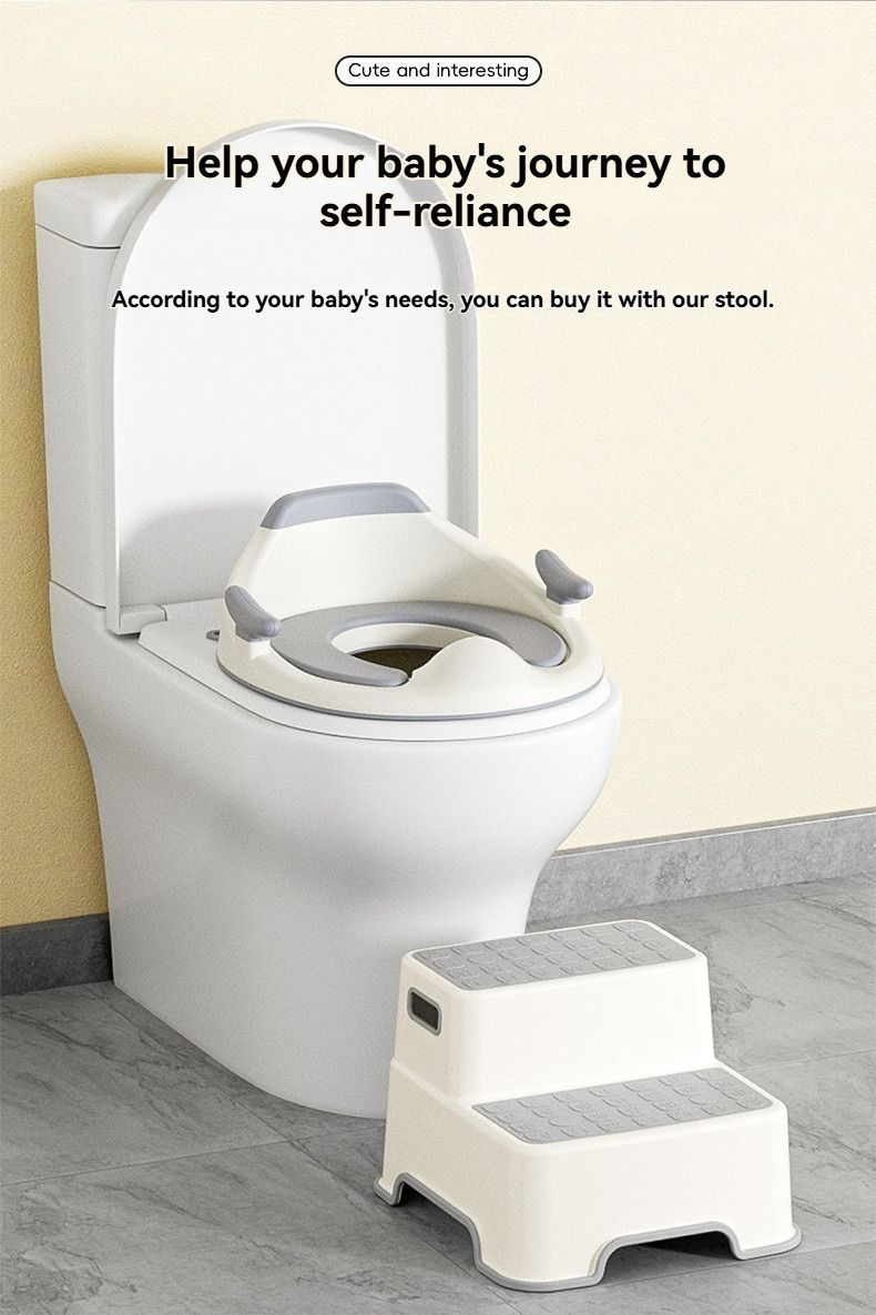 baby portable toilet seat, potty training, no installation, splash proof, hanging storage, travel potty seat, toddler toilet training seat - Gray - Size Soft cushion