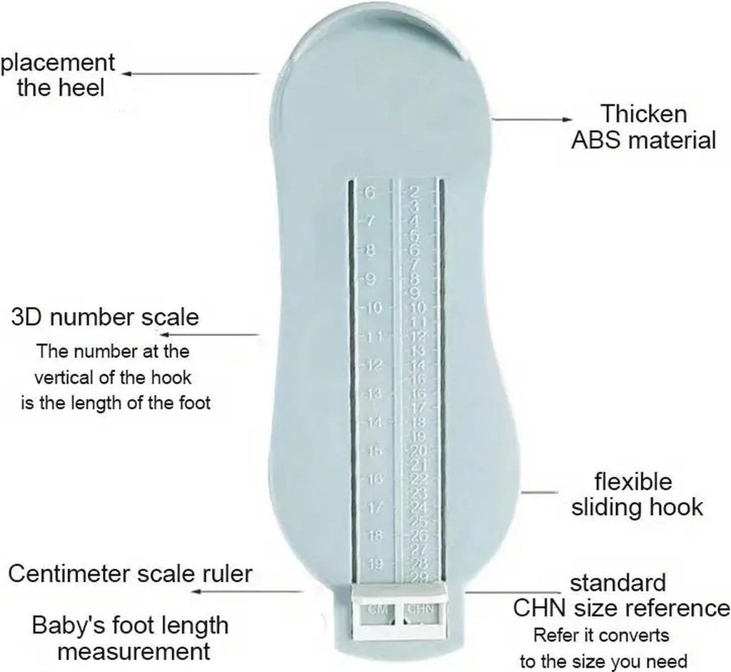 Child's Foot Measuring Tool | Child's Shoe Size Measuring Tool | Baby Shoe Measuring Tool | Baby Measurement | Yellow