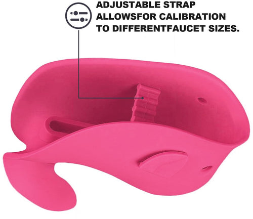 Baby Bath Faucet Cover - Soft silicone safety protector for children, toddlers and babies - Cute whale design, nice bath gift for children - red