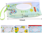 4x Baby Wipes Holder - Moist Tissue Holder - Refillable Portable Wet Wipes Holder - Non-Toxic - Dustproof - With Lanyard - Wet Wipes Box - Baby Wipes Box - Dispenser - Baby Gift - For Makeup Wipes, Cleansing Wipes
