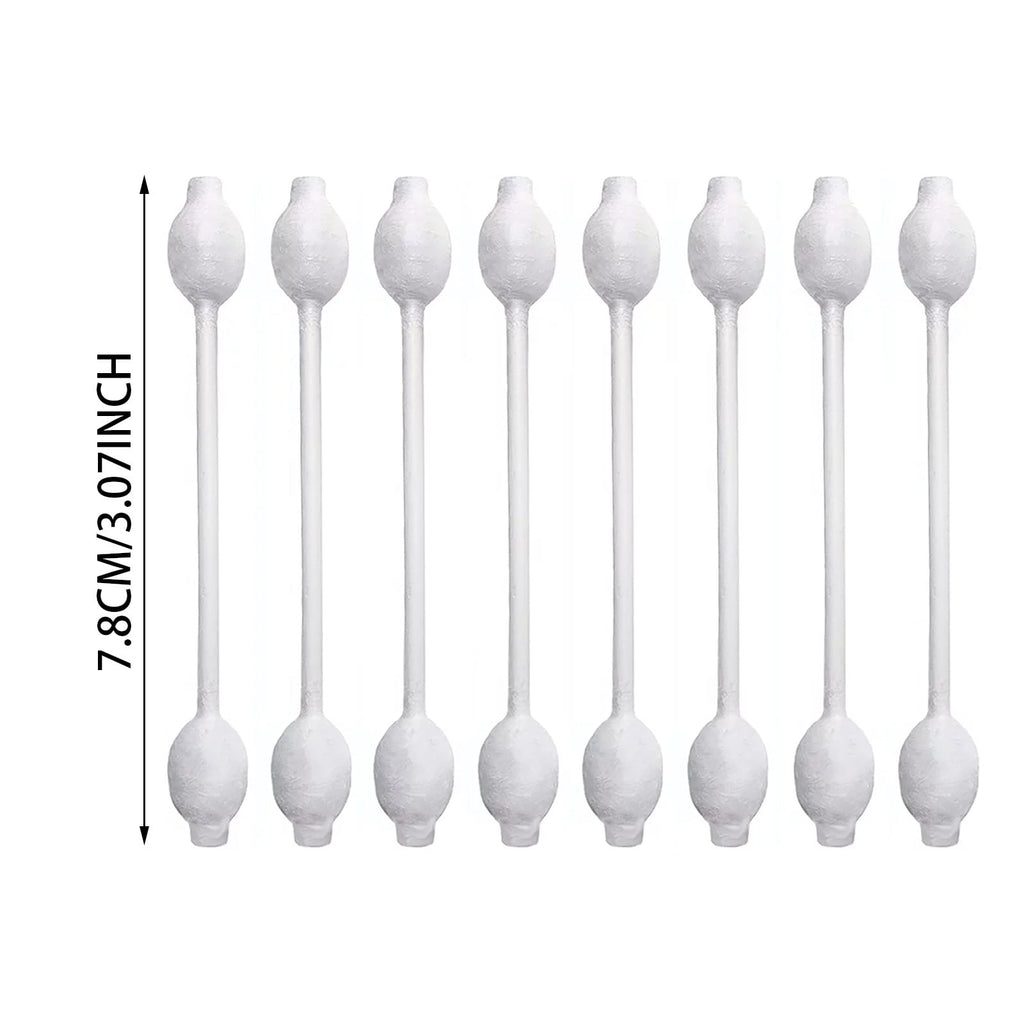 DXOUPM 55ct Baby Cotton Swabs Safety Swabs for Kids or Babies Organic Cotton Gentle Baby Qtips Children Cotton Buds White