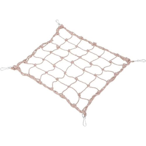 Bird Rope Perch Swing Climbing Net Toy Parrot Hammock for Cockatiels Cockatoo Rat Gerbil Chinchilla（60*60cm）