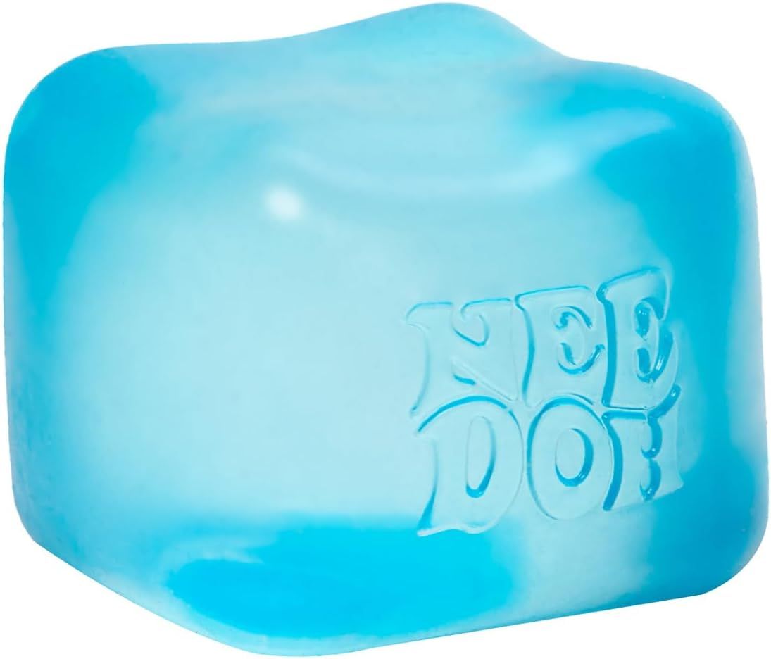 Blue Stress Cube Fidget Squishy Slow Rising Sensory Stress Ball, Calming Squeeze Toy for Stress Relief and Focus