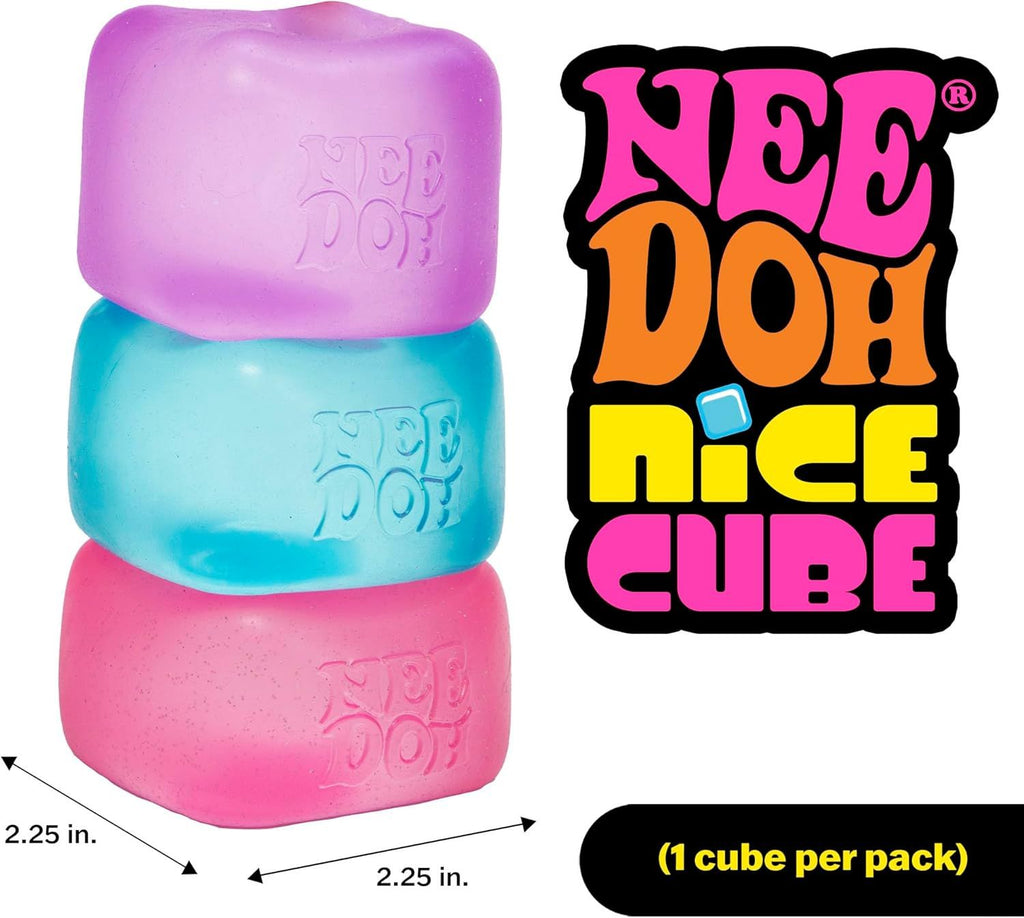 Blue Stress Cube Fidget Squishy Slow Rising Sensory Stress Ball, Calming Squeeze Toy for Stress Relief and Focus