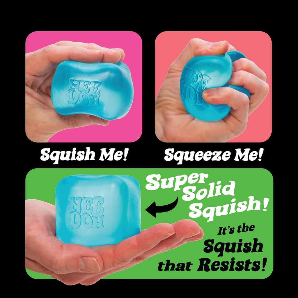 Purple Stress Cube Fidget Squishy Slow Rising Stress Ball, High Density Gel Filled Sensory Fidget Toy for Anxiety Relief