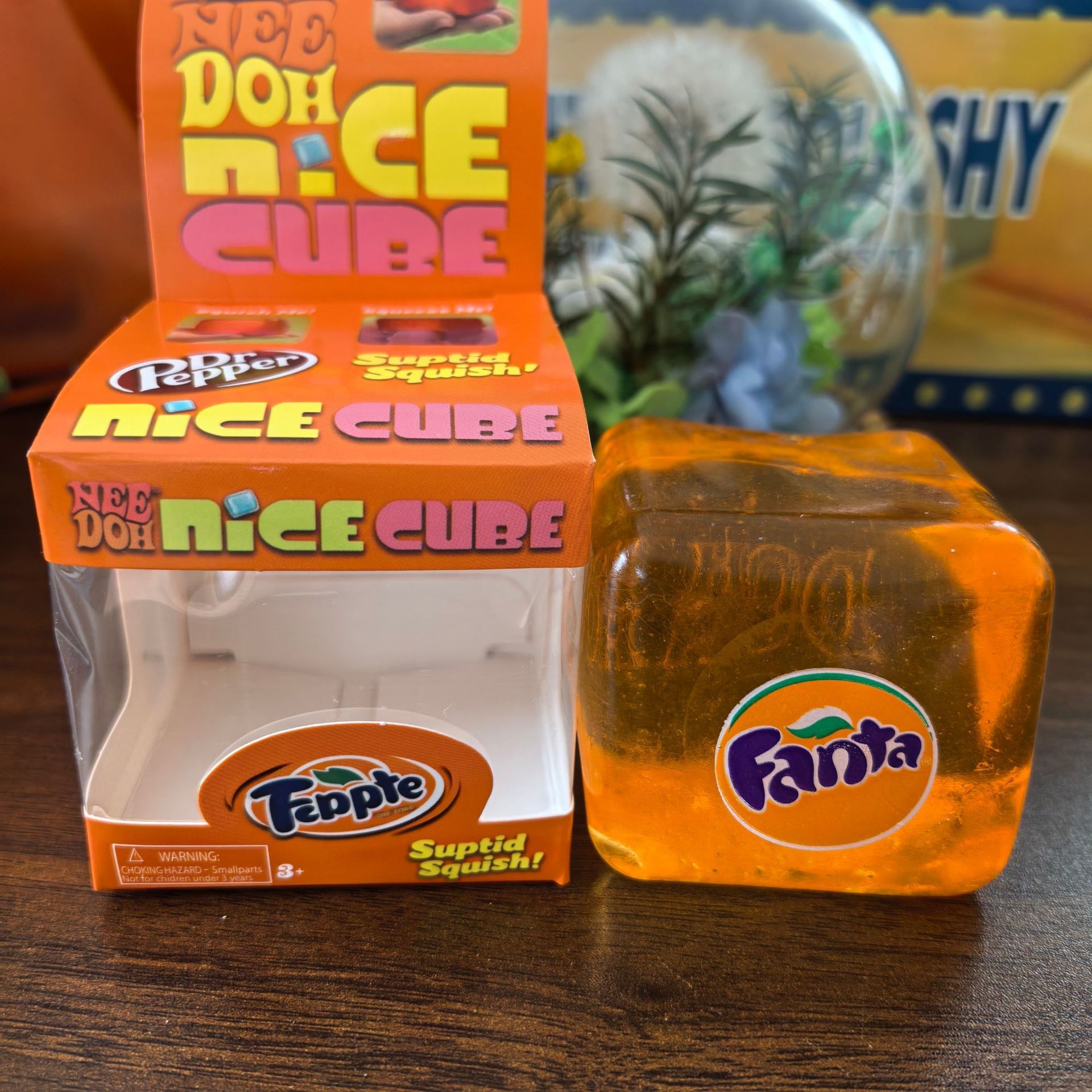 Fanta Orange Stress Cube Fidget Squishy Slow Rising Sensory Squeeze Ball, Relaxing Fidget Toy for Stress Relief Gifts