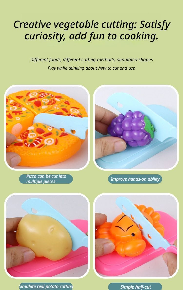 22-Piece Fruit And Veggie Cutting Toy Set (Random Assorted)