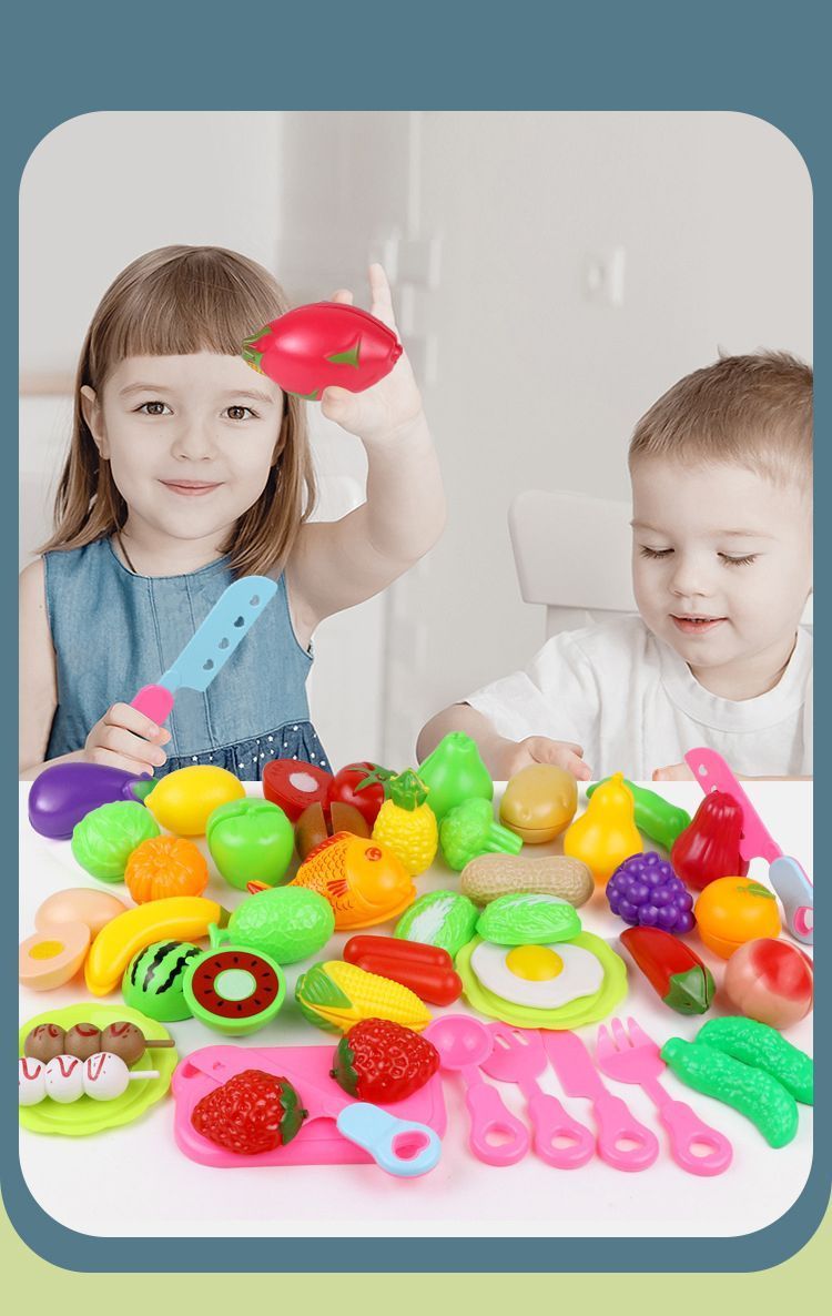 22-Piece Fruit And Veggie Cutting Toy Set With Pizza (Random Assorted)