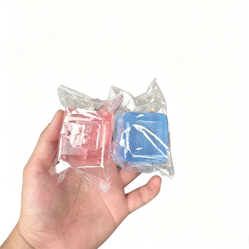 5cm Pink TPR Soft Ice Cube Squishy-Stress Relief Gel Fidget Toy