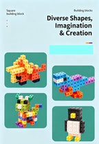 100pcs 10 Colors Mixed PP Square Building Blocks