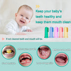 Baby Toothbrush Set, 6 Pcs Soft Infant Finger Toothbrush with 6 Boxes, Neorns Toddler Silicone Baby Tooth Brush 0-6 Months 6-12 Months