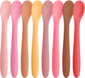 8-Piece Silicone Baby Spoons, First Stage Infant Self Feeding Spoons, Soft-Tip Gentle on Gums, Baby Utensils, Infant Training Spoon, Dishwasher Safe & Boil-proof