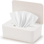 Baby Wipes Dispenser, Wipe Holder for Baby & Adult,Keeps Wet Tissue Fresh, Non-Slip Wipes Case, Flushable Wipe Container with Sealing Design Lid