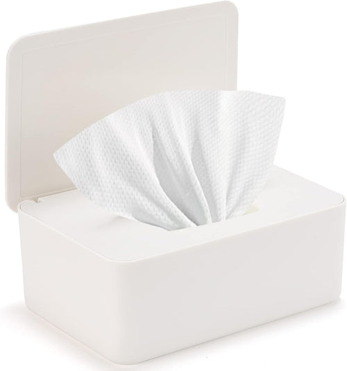 Baby Wipes Dispenser, Wipe Holder for Baby & Adult,Keeps Wet Tissue Fresh, Non-Slip Wipes Case, Flushable Wipe Container with Sealing Design Lid